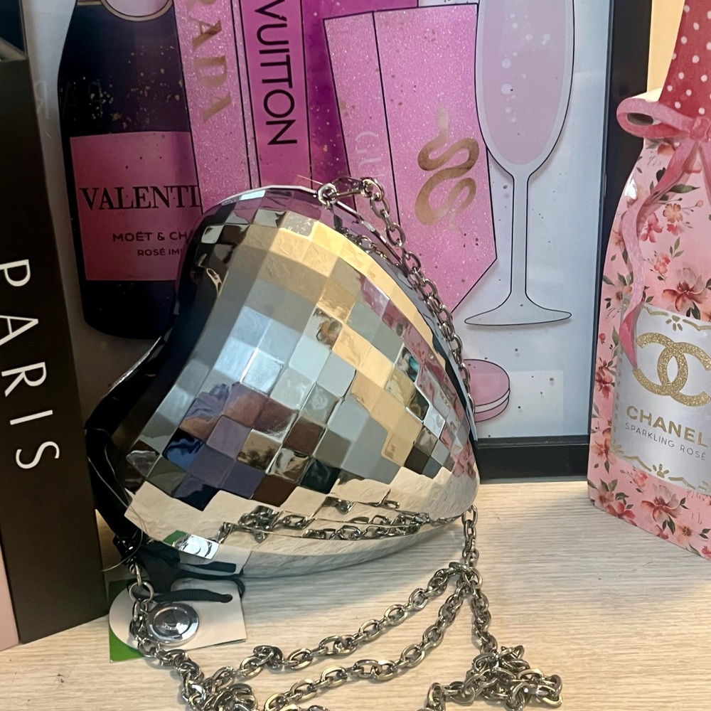 Kate Spade X Target Heart Disco Ball Crossbody with Removable Straps NWT
